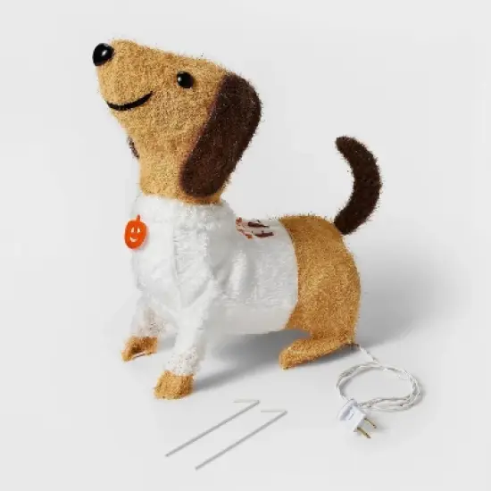 15.5" Dachshund Character 'Hello Fall' Halloween Novelty Sculpture Light - Hyde & EEK! Boutique&trade; image {2}