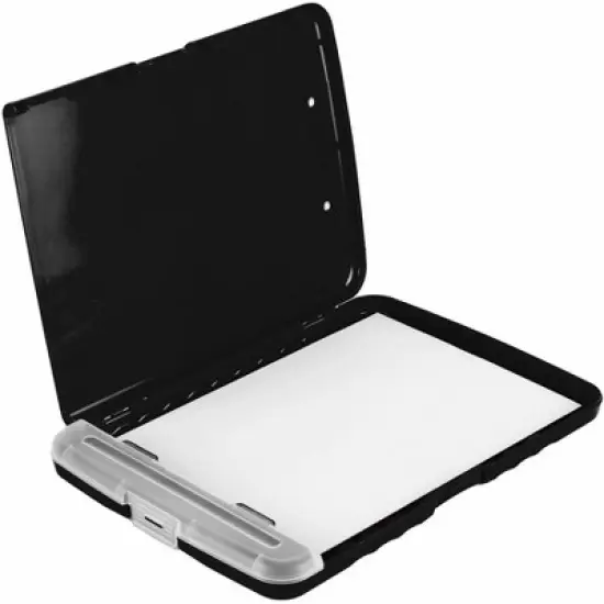 Business Source - Storage Clipboard - Storage for 160 Sheet - Plastic - Black - 1 Each image {3}