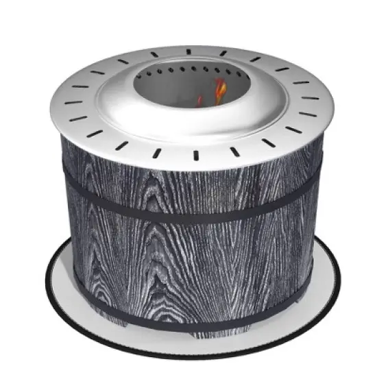 CAVINAS 20" Fire Pits for Outside Wood Burning with Poker Tabletop Fire Pit Durable Fire Pit for Outdoor Grilling and Travel image {1}