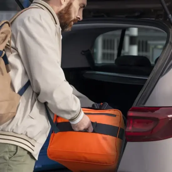 90L Water Resistant Backpack Duffle Heavy Duty Convertible Duffle Bag with Backpack Straps for Gym, Sports, Travel, Orange image {1}