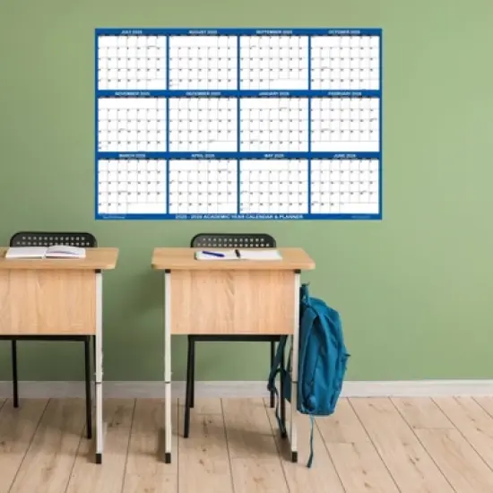 SwiftGlimpse 24"x36" 2025 Wall Calendar Navy Blue image {6}