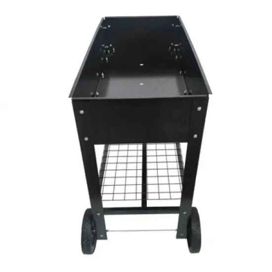 Mobile Metal Raised Garden Bed Cart with Legs, Elevated Tall Planter Box with Wheels image {4}