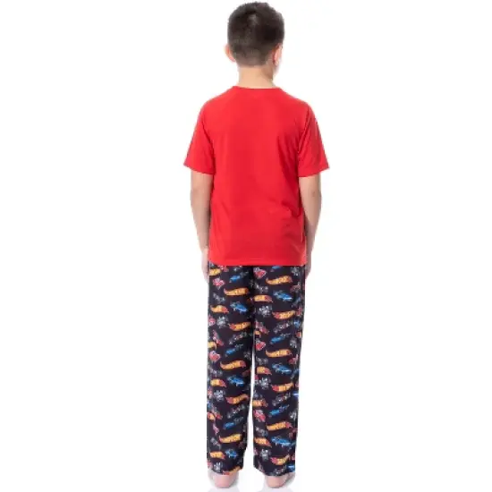 Hot Wheels Cars Boys' Challenge Accepted Raglan Sleep Pajama Set Black image {1}