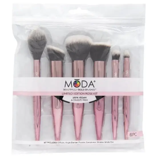 MODA Brush Limited Edition Rose Makeup Brush Set- 6pc image {5}