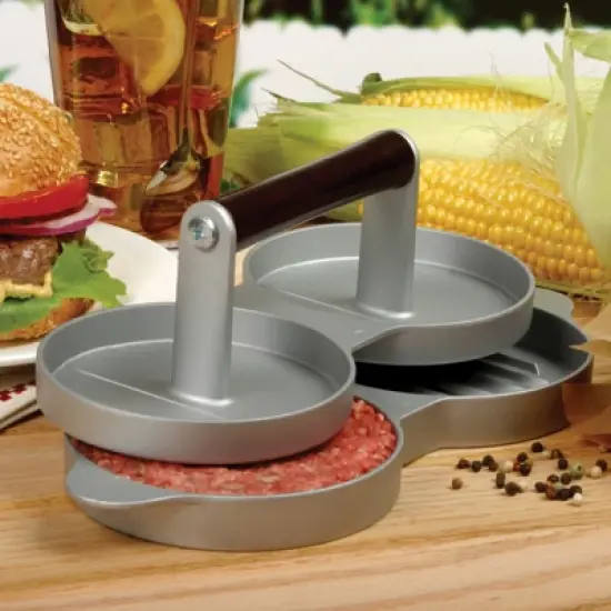 Norpro Nonstick Cast Aluminum Double Hamburger Press image {3}