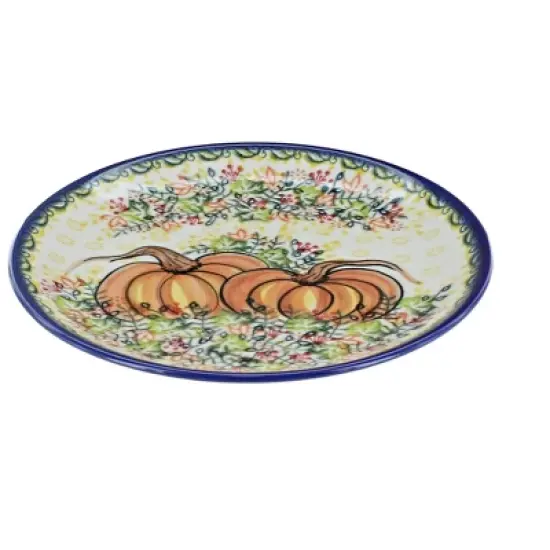 Blue Rose Polish Pottery Vena Dessert Plate image {8}