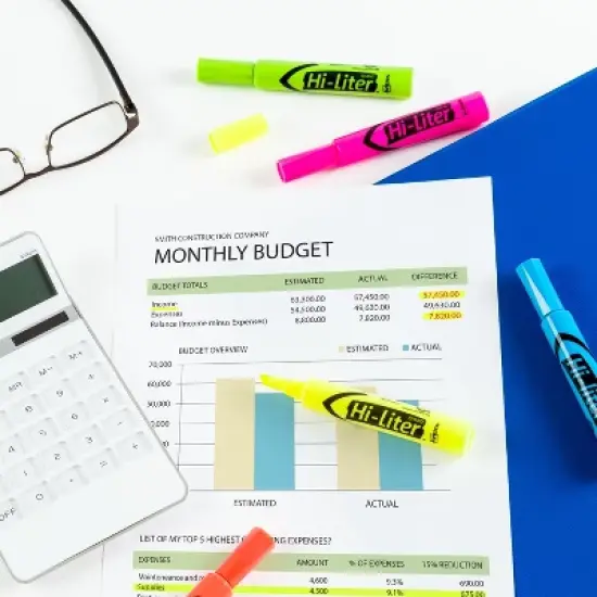 Avery Hi-Liter Desk-Style Highlighters, SmearSafe, Chisel Tip, 12 Assorted Color Highlighters (98034) image {6}