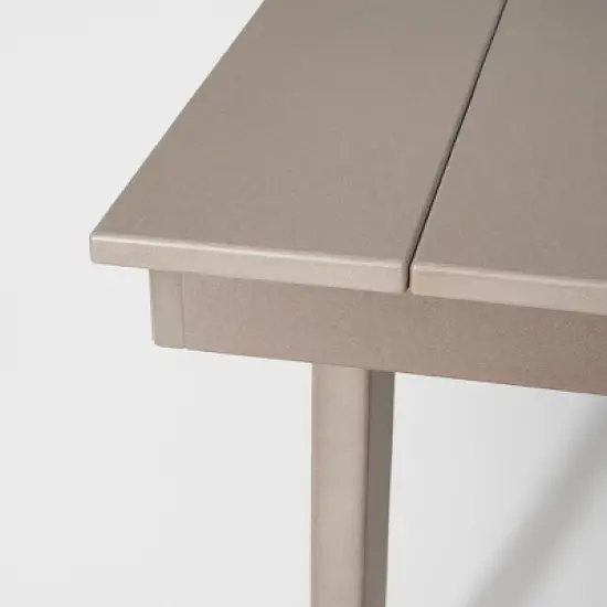 FIONECA 5-Piece HDPE Outdoor Dining Set with Umbrella Hole &uml;C Weather-Resistant Patio Table & 4 Armrest Chairs, Wood Finish image {14}