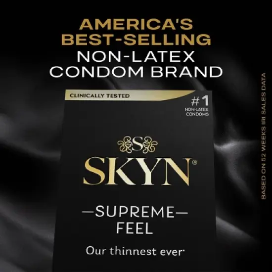 SKYN Supreme Non-Latex Lubricated Condoms - 10ct image {6}