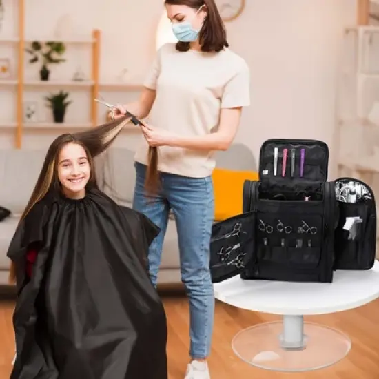 Byootique Soft Sided Makeup Backpack Portable Organizer with Heat Isolation image {3}