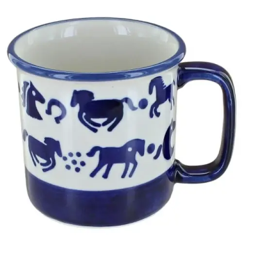 Blue Rose Polish Pottery K73 Animal Mug image {1}
