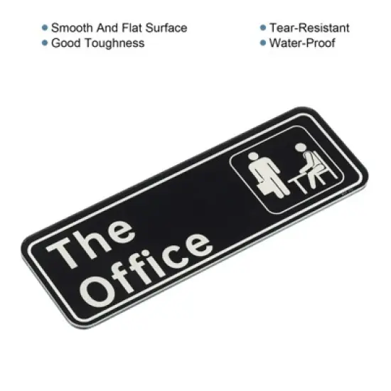 Unique Bargains Smooth Self-Adhesive Decor Home Business the Office Sign image {3}