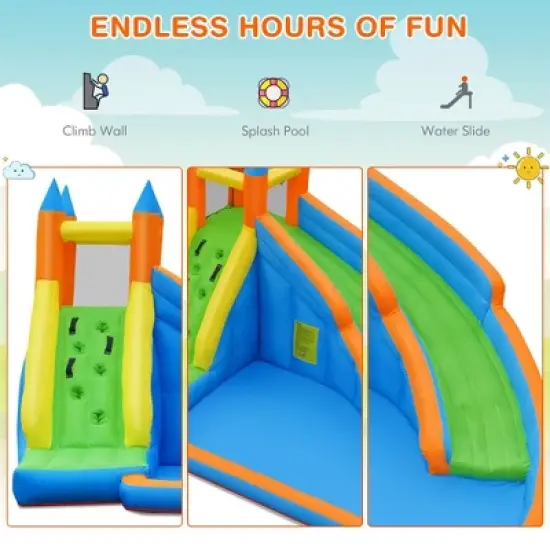 Costway Inflatable Water Slide Mighty Bounce House Jumper Castle W/ 480W Blower image {5}
