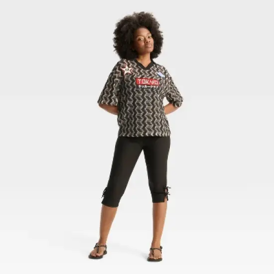 Women's Knit Elbow Sleeve V-Neck Polo Shirt - Wild Fable&trade; image {2}