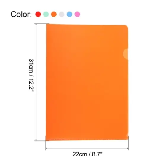 Unique Bargains Plastic Reusable Durable Home Office Travel L Type Folder image {1}