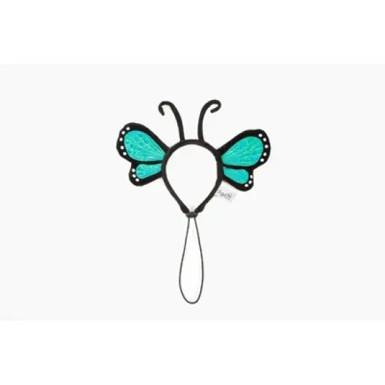 Midlee Blue Butterfly Headband Halloween Dog Costume image {3}