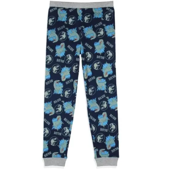 Jurassic World Boys' Movie Film Park Logo Blue Tight Fit Sleep Pajama Set Multicolored image {3}