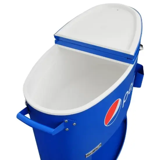 Permasteel 80qt Pepsi Oval Sporty Outdoor Cooler Cart image {3}