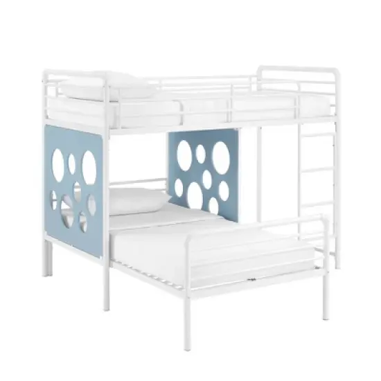 Twin Modern Cut-Out L-Shaped Metal Bunk Bed - Saracina Home image {6}