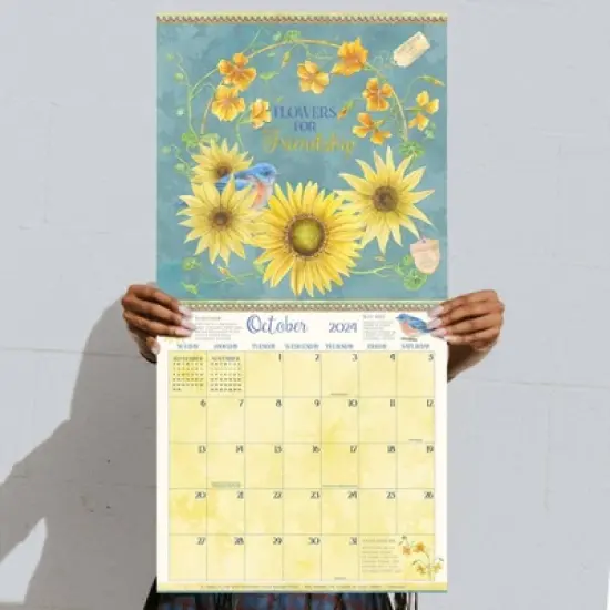 TF Publishing 2024 Wall Calendar 12"x12" The Language of Flowers image {3}