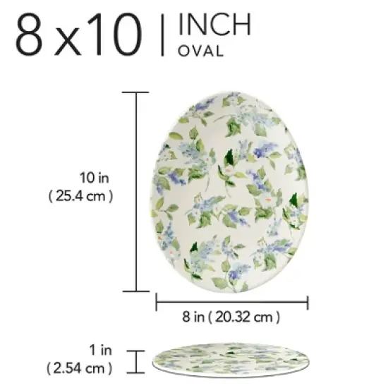 Certified International (Set of 4) 8" Oval Egg Plates image {6}