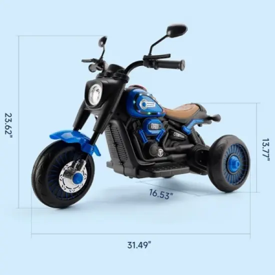 Topteng 3 Wheel 6V Kid Ride On Motorcycle Electric Toy with Colorful Light and Music image {7}