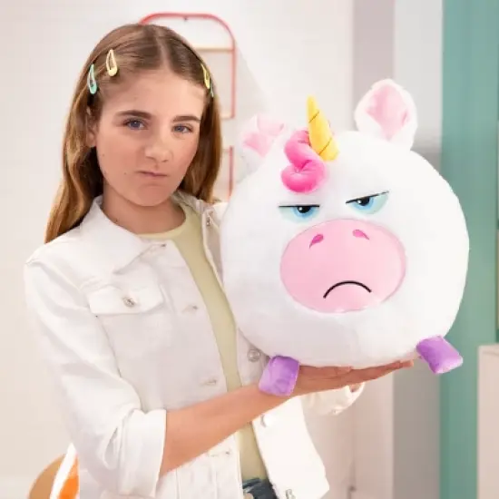 Hangry Petz: Luna Unicorn - 12" White-Pink-Purple Animal Plush image {6}