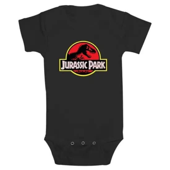 Infant's Jurassic Park Classic Bold T Rex Logo Onesie image {3}