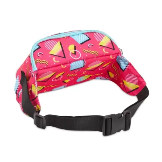 Zodaca Retro 90's Fanny Pack for Kids, Teens, Insulated Waist Bag Cooler with Adjustable Strap for School, Pink, 9 x 6 In image {5}