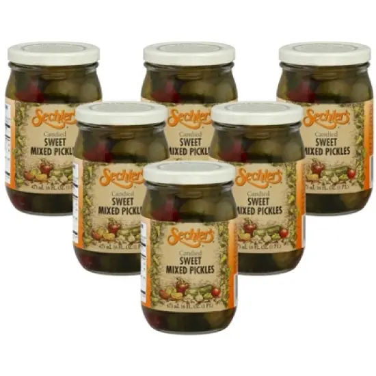 Sechlers Candied Sweet Mixed Pickles - 6 pack, 16 oz image {4}