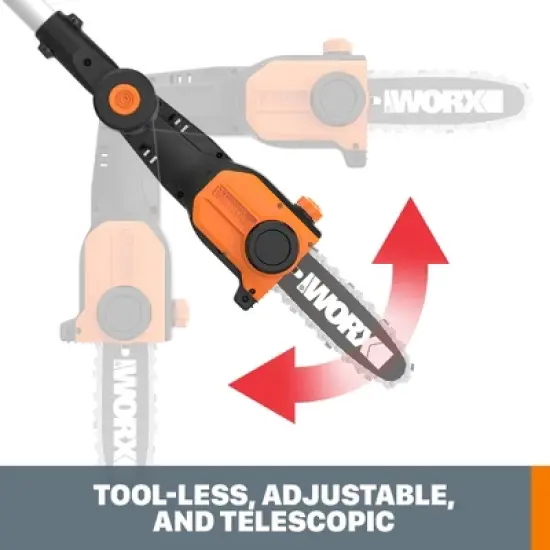 Worx WG349.9 20V Power Share 8" Pole Saw with Auto-Tension (Tool Only) image {4}