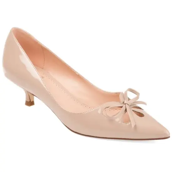 Journee Collection Womens Lutana Pointed Toe Kitten Heel Pumps image {11}