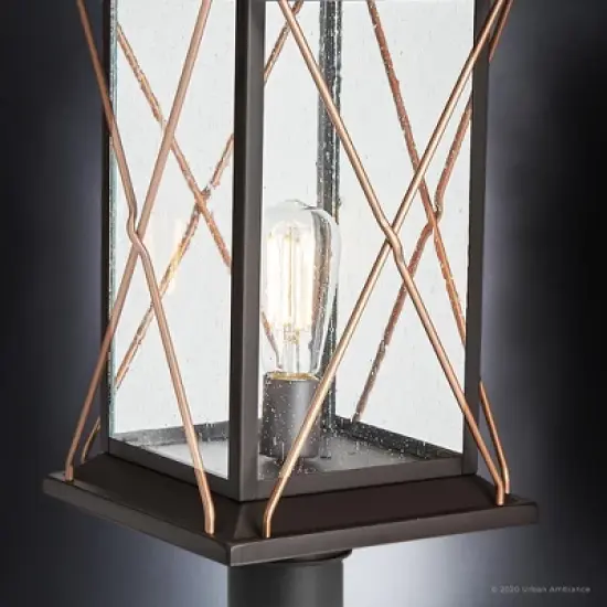 Urban Ambiance Luxury Colonial Outdoor Post/Pier Light,  20"H x 9"W,  Olde Bronze Finish, UHP1230 image {4}