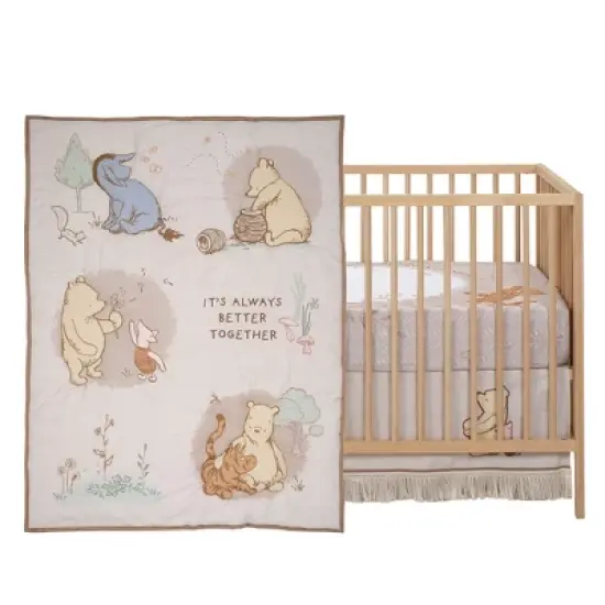 Lambs & Ivy Disney Baby Pooh Bear & Pals Cotton 3Piece Nursery Crib Bedding Set image {10}
