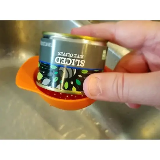 Handy Housewares Colander Set - 2 Piece Nesting Mini Colanders for Berries, Pasta, Veggies - Small Plastic Strainers, Dishwasher Safe image {3}