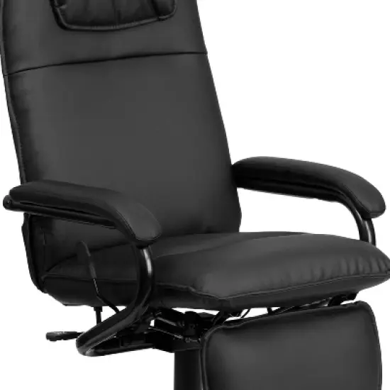 Flash Furniture High Back LeatherSoft Executive Reclining Ergonomic Swivel Office Chair with Arms image {6}