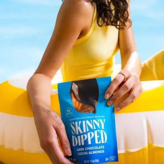 SkinnyDipped Dark Chocolate Candy Cocoa Almonds - 3.5oz image {4}