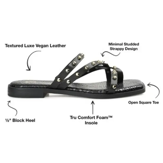 Journee Collection Womens Fanny Tru Comfort Foam Slide Low Block Heel Sandals image {7}