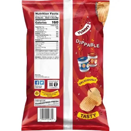 Lay's Wavy Original Potato Chips - 7.75oz image {1}
