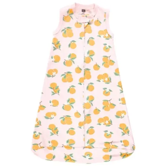 Hudson Baby Infant Girl Interlock Cotton Sleeveless Sleeping Bag, Citrus Orange image {2}
