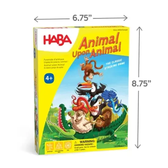 HABA Animal Upon Animal - Classic Wooden Stacking Game: Ultimate Family Board Games for Kids and Adults, Party Games and Fun Dexterity Kids Games 4-8 image {4}