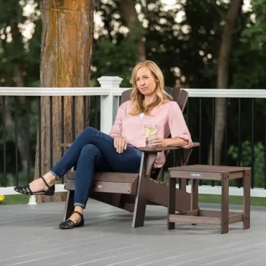 Lifetime Adirondack Chair and Table Combo, Rustic Brown (60293) image {2}