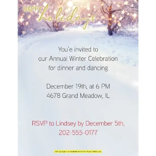 Great Papers Holiday Snowy Pathway Christmas Letterhead Multicolor 50/Pack (2021117) image {1}