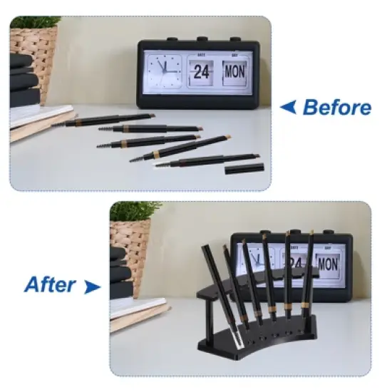 Unique Bargains Acrylic Quality Material Pen Display Stand 4 Pcs image {4}