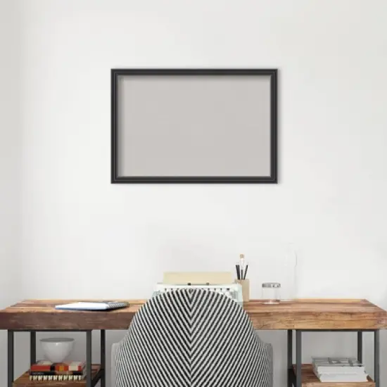 26"x18" Stylish Wood Frame Cork Board Black - Amanti Art image {4}