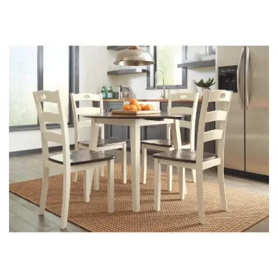 Set of 2 Woodanville Dining Room Side Chair White/Brown - Signature Design by Ashley image {3}