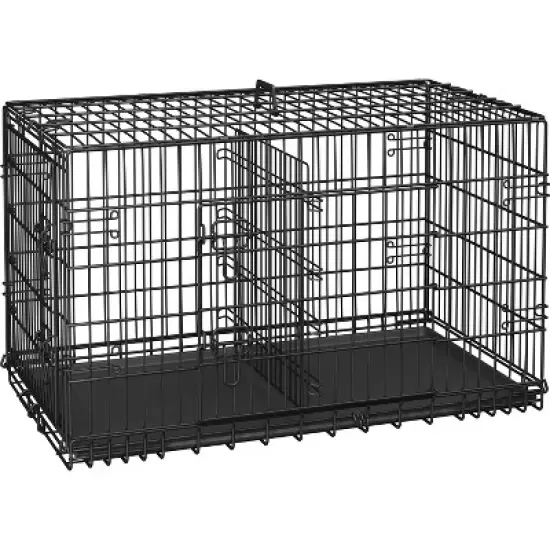 Yaheetech Metal Dog Crate for Small to Medium-Sized Dogs, Black image {10}