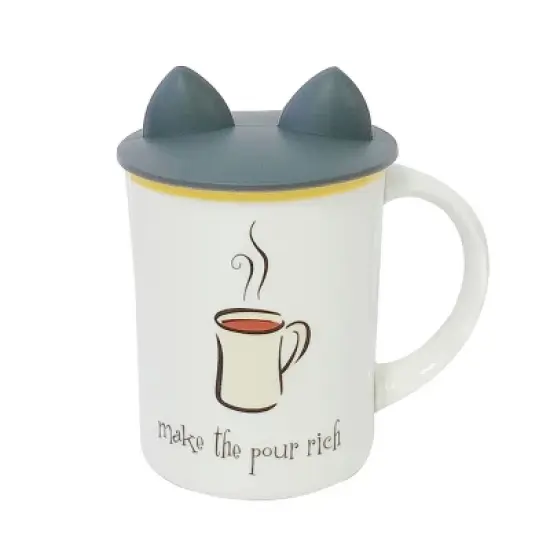 Wrapables Silicone Cup Lids, Anti-Dust Airtight Mug Covers for Hot and Cold Beverages (Set of 6), Animal Ears image {2}