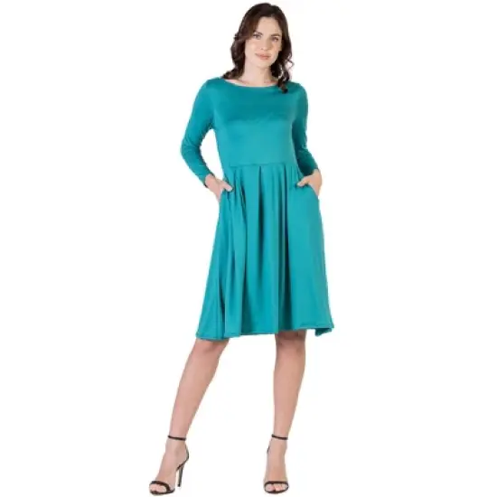 Midi Length Pocket Womens Dress image {7}