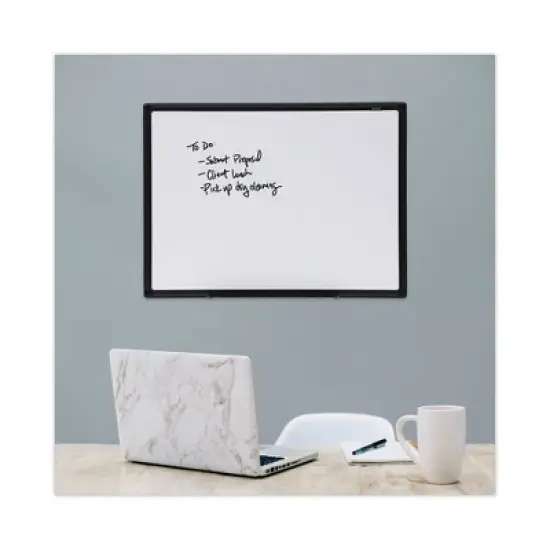 Universal Design Series Deluxe Dry Erase Board, 24 x 18, White Surface, Black Anodized Aluminum Frame image {5}